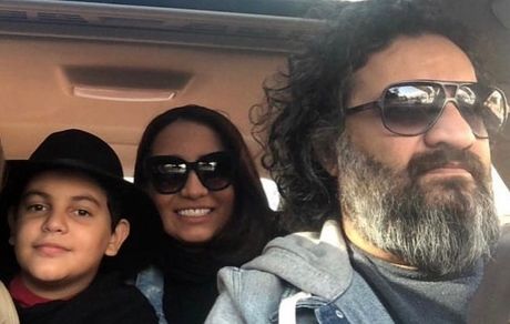 عکس مهراب قاسمخانی و دو فرزندش 