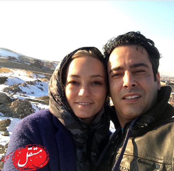 زوج دوست داشتنی سینما در کوه های برفی + عکس