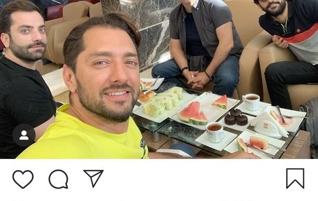 عصرانه لاکچری بهرام رادان در هتل + عکس