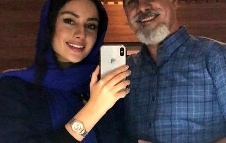سلفی ترلان پروانه با پدرش + عکس
