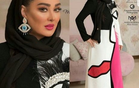 مانتوی الهام حمیدی، خاص ترین استایل در جشن حافظ + عکس