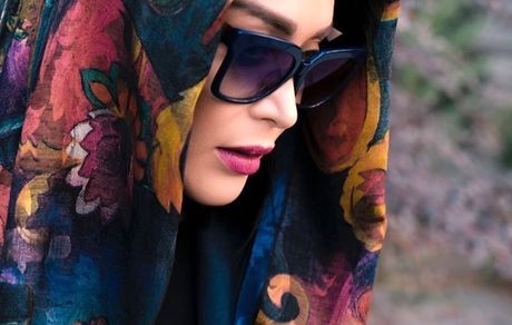 روسری زیبای خانم بازیگر + عکس