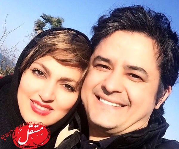آقای بازیگر خوش صدا و همسر زیبایش + عکس