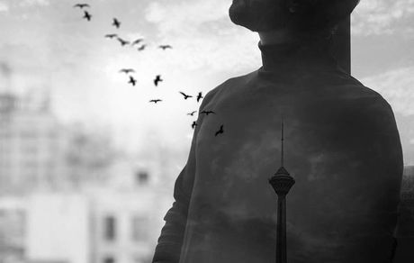 انعکاس برج میلاد و کامران تفتی + عکس