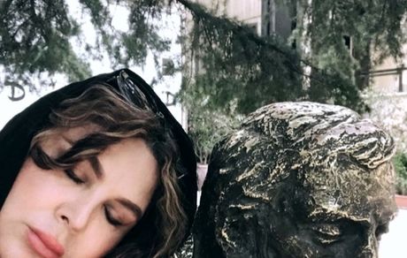 چرت کوتاه شهره سلطانی بر شانه یک مرد نامحرم +‌عکس