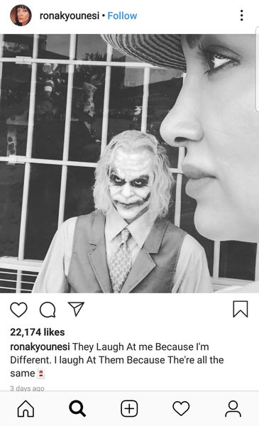 روناک یونسی در کنار یک زامبی + عکس