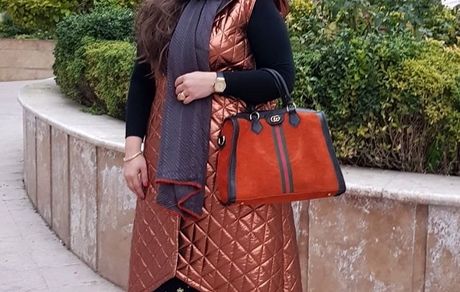 خانم بازیگر در طبیعت سبز زمستانی + عکس