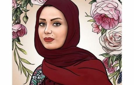 نقاشی زیبایی از خانم مجری + عکس