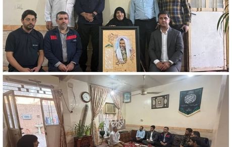 دیدار جمعی از کارکنان فولاد اکسین با خانواده شهید تقوی فر/تجلیل از مقام شهدا و پاسداشت فرهنگ ایثار