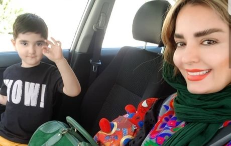 گردش تابستانه خانم بازیگر و پسرش + عکس