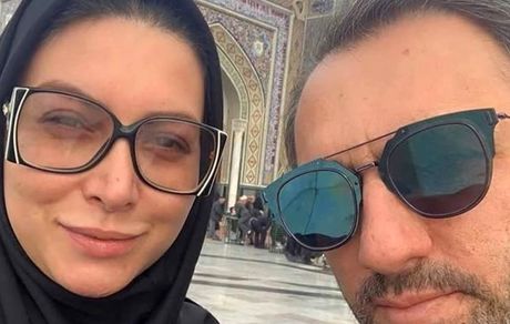 فریبا نادری و همسرش در زیارت + عکس