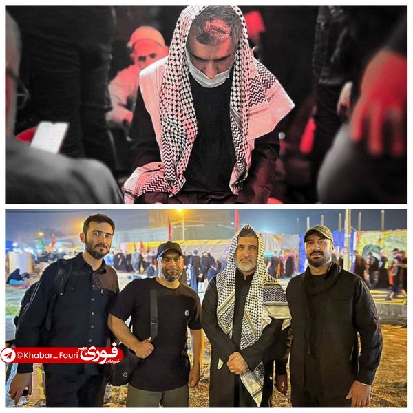 عکسی از سردار شهید حاجی زاده در راهپیمایی اربعین