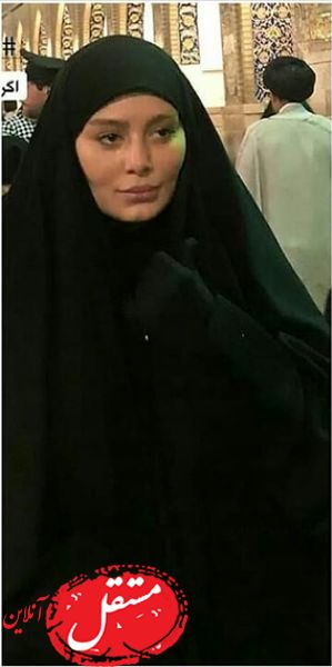 سحر قریشی با حجابی متفاوت در حرم اما رضا(ع) + عکس
