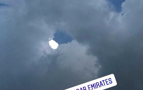 خانم بازیگر در آسمان دبی + عکس