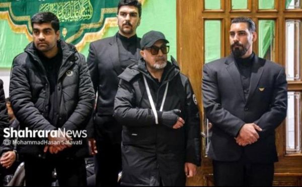 تصویری شوکه کننده از رضا عطاران در مراسم درگذشت پدرش