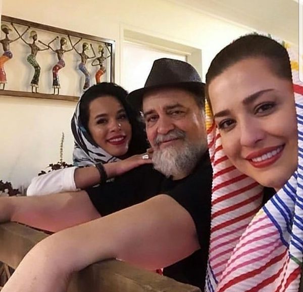 مهراوه و ملیکا شریفی نیا در کنار پدر + عکس