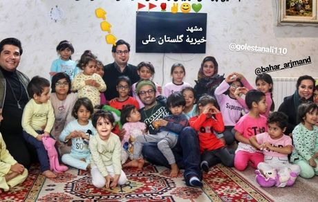 کاوه خان در میان بچه های بی سرپرست + عکس