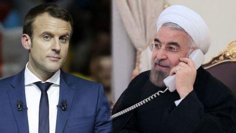 تماس تلفنی روحانی و رئیسجمهور فرانسه