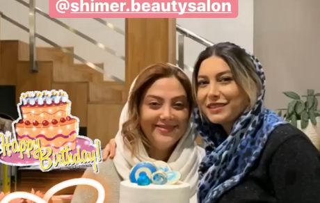 تولد خانم بازیگر در محل کارش + عکس